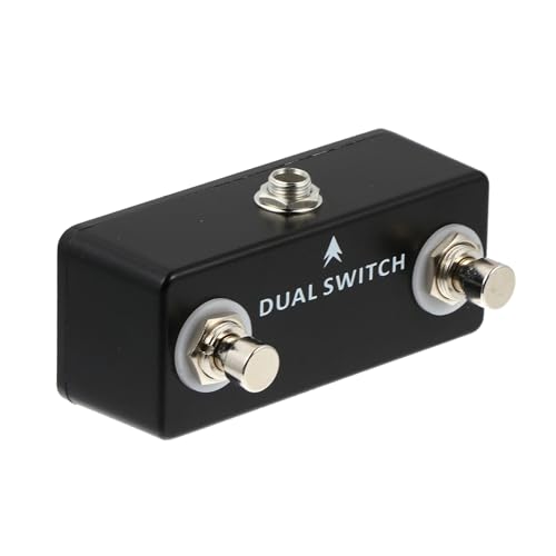 SUPVOX Guitar Foot Switch Pedal Dual Foot Controller Footswitch Guitar Pedal Switcher Sturdy Metal Shell Easy to Use