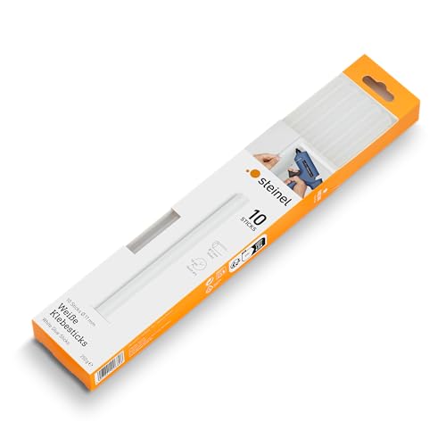 Steinel Bâtons de colle chaude blanche - diam. 11mm - stylo á colle chaude - cartouches á colle chaude blancs d'une longueur de 250 mm - 250 g -10 bâtons - 006808