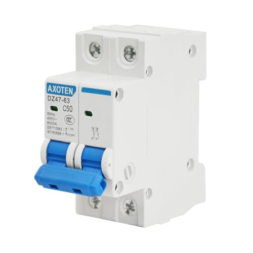 Chengpi 2 Polo 400V AC Micro Disyuntor Automático DZ47-63 50A,Disyuntor - Instalación de Guía