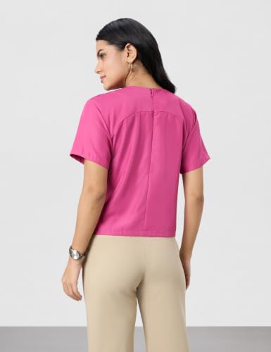 Image of Symbol Premium Women's Polyester Crop Top (Relaxed Fit | Stylish | Desk-to-Dinner) (Available in Plus Sizes)