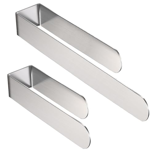 Image of HUFEEOH Towel Bar Set, 2 Pack, Silver 8 and 14 Inch Towel Racks, U-Shaped