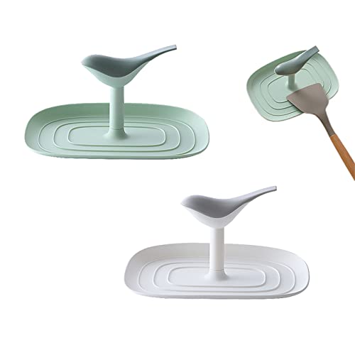 Porte-Couvercle Et Repose-CuillèRe Repose-CuillèRes En Plastique Organisateur Cuisine CréAtif Multifonctionnel En Forme D'Oiseau Pour Casseroles,PoêLes,Spatules,CuillèRes,Baguettes Et Couteaux(2 Pc) Cover