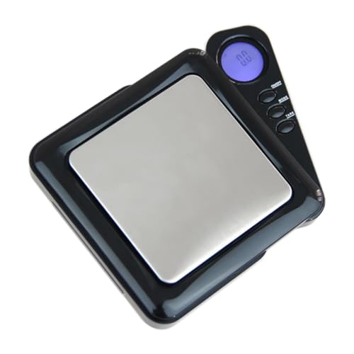 Báscula de bolsillo de metal de 500 g/0,1 g con múltiples unidades, báscula electrónica de alta precisión para joyería y cocina