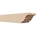 Ekena Millwork 2"W x 4"H x 24"L Asheboro Woodgrain TimberThane Rafter Tail, Primed Tan
