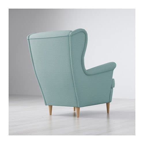 Image of Wing Chair for Living Room Bedroom High Back Arm Chair Cushioned Lounge Chair Single Seater Sofa | (Light Sky Blue)