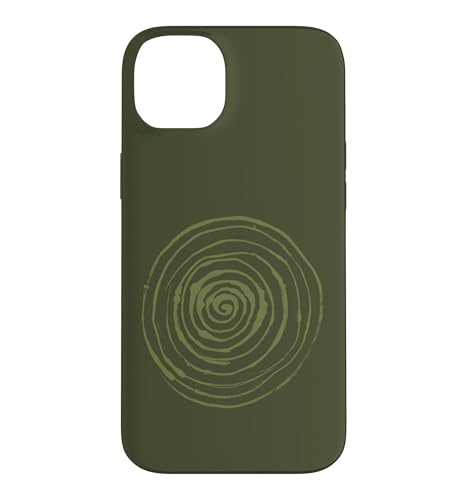 Grunge Spiral Abstract Nature Vintage y2k Earthy Green �X�}�z�P�[�X iPhone 14 Plus �p