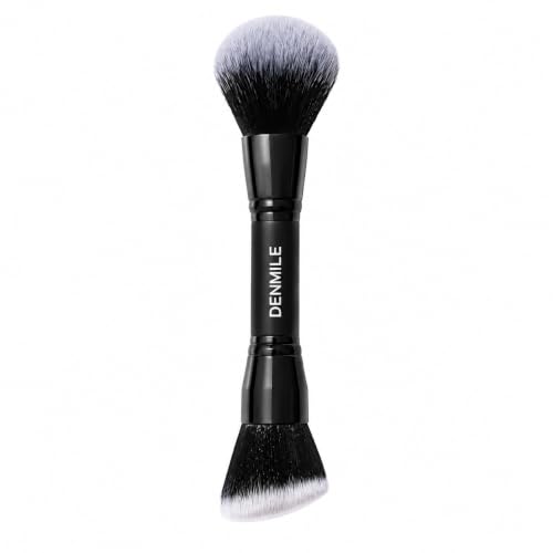 DENMILE Dual Ended Cream & Powder Makeup Brush - 2 in 1 Foundatio...