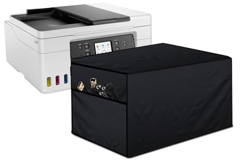Image of The Furnishing Tree Polyester Waterproof & Dustproof Printer Cover - Compatible with Auto Duplex Laser Brother DCP-L2680DW Printers, Black , Dimensions in DxWxH - ( 40x42x26 CM)