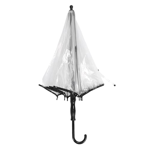 Ombrello Trasparente per Bambini 2 in 1 con Spray Acqua – Ombrello Gioco per Feste ed Attività all’Aperto, Manico Lungo, PVC Sicuro, Divertimento Estivo