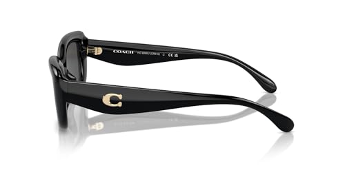 COACH Women's Hc8390u Sculpted C Hardware Universal Fit Rectangular Sunglasses3