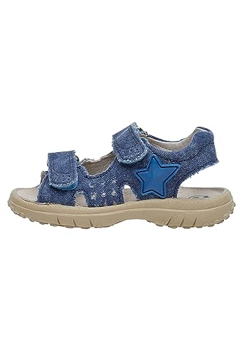 Naturino Dock sandale en tissu enfant bleu souple et respirante