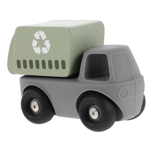 TOYMYTOY パワーごみ収集車おもちゃ 幼児向けリアルな清掃トラック 模型 車体握りやすい プッシュ操作で室内外遊び対応 環境学習促進