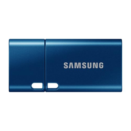 Pendrive Samsung, USB-C, 512 GB, prędkość odczytu 400 MB/s, prędkość zapisu 110 MB/s, pamięć flash USB 3.2 Gen1 do notebooków, tabletów i smartfonów, niebieski, MUF-512DA/APC