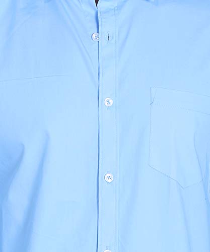 Image of Fifth Anfold Men's Pure Cotton Solid Color Mandarin Collar Full Sleeve Casual Wear Shirt, Office Wear for Men