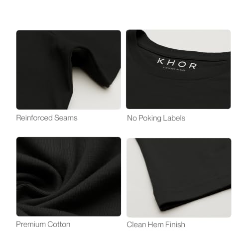 Image of 100% Cotton Premium Crew Neck T-Shirt, Classic Tee for Men Short Sleeve | No Poking Labels, Ultra-Soft, Breathable, Everyday Essential, All Day Active Wear