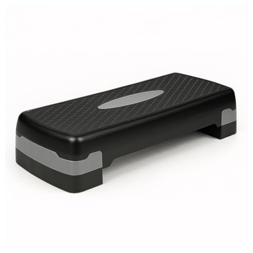 Plataforma Step aeróbic fitness en casa regulable en 2 alturas de 68 x 28 x 10/15 cm, base antideslizante, ideal piernas y glúteos, ejercicio cardio, peso máx. 150 kg, equipo de gimnasio