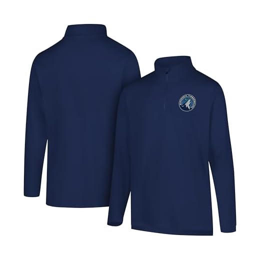Ultra Game NBA Men's Quarter Zip Long Sleeve Pullover T-Shirt