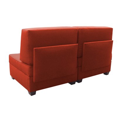 Duobed Modular Sofa Bed Rectangular Shape Multi-Functional Standard Fabric For Sleeper And Couch, Brick #TOP6