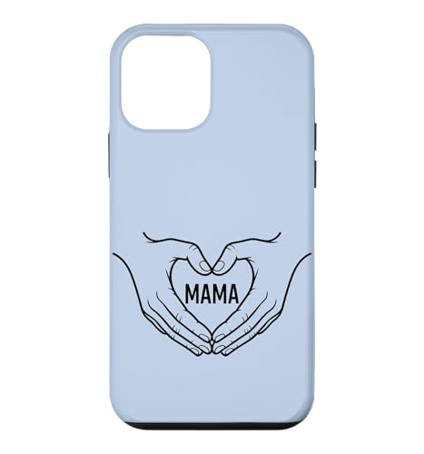�u���[ - Mama Heart Hands �~�j�}���X�g���C���A�[�g �� �X�}�z�P�[�X iPhone 12 mini �p