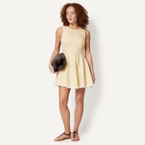 Image of Amazon Essentials Women's Fit & Flare Denim Mini Dress