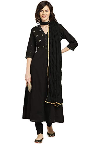 Image of Jaipur Kurti Women's Cotton Anarkali Salwar Suit Set