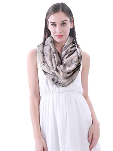 Lina & Lily Havanese Dog Print Women's Infinity Scarf Lightweight2
