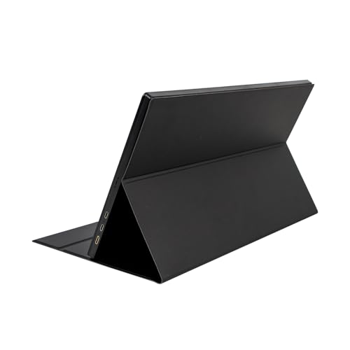 Image of Portable Monitor, 15.6 inch 1080P FHD IPS Travel Monitor w /Smart Cover & Speakers, HDMI USB C Plug & Play, Second External Monitor for Laptop /PC /Phone /Mac