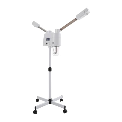 TONFEION Vaporizador facial, vaporizador de sauna facial, vaporizador facial de ozono (800 W tubo doble)