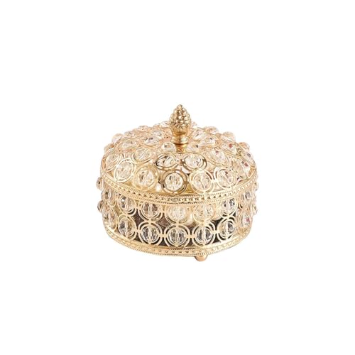 BOKIOESDE Joyero elegante y organizador de joyas, solución de almacenamiento para anillos y collares para el dormitorio, simple y moderno con un aspecto