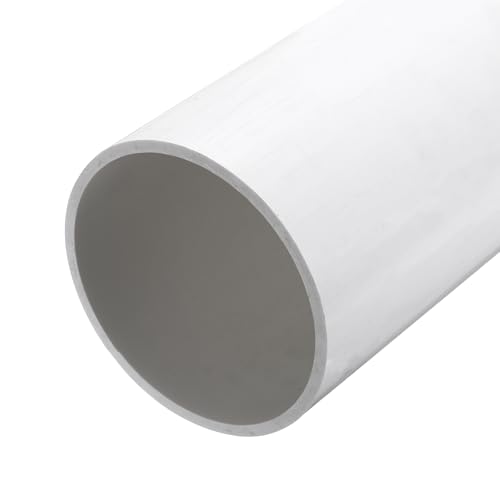 QUARKZMAN Tubi Rotondi in PVC Bianco da 5,51 129,2mm ID 140mm OD 12 Tubo Pvc Rigido Tondo Alto Impatto per Tubo Acqua, Acquario, Vasca Pesci, Giardino Serra, Bianco