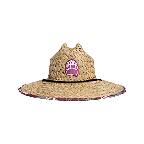 Image of FOCO NCAA Mens NCAA College Team Logo Floral Straw Sun Hat