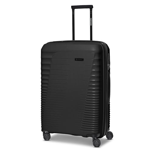 Valise rigide extensible noire 67 cm roulettes pivotantes Eco