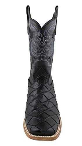 El General Cowboy Western Rodeo Boots Square Toe Monster Fish Pirarucu Print SR184