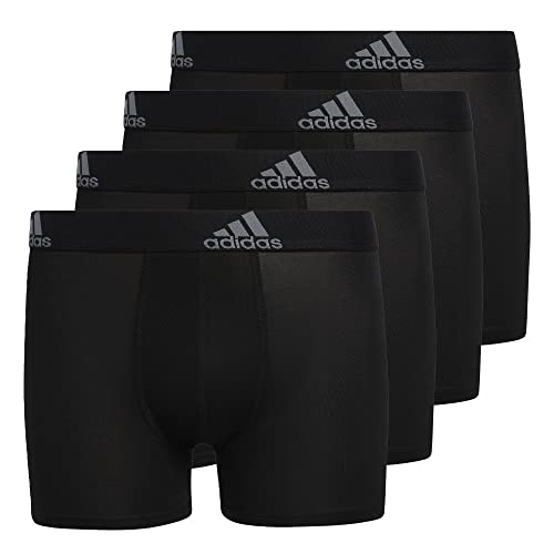 adidas Boys' Performance Boxer Briefs Underwear for Kids (4-Pack)