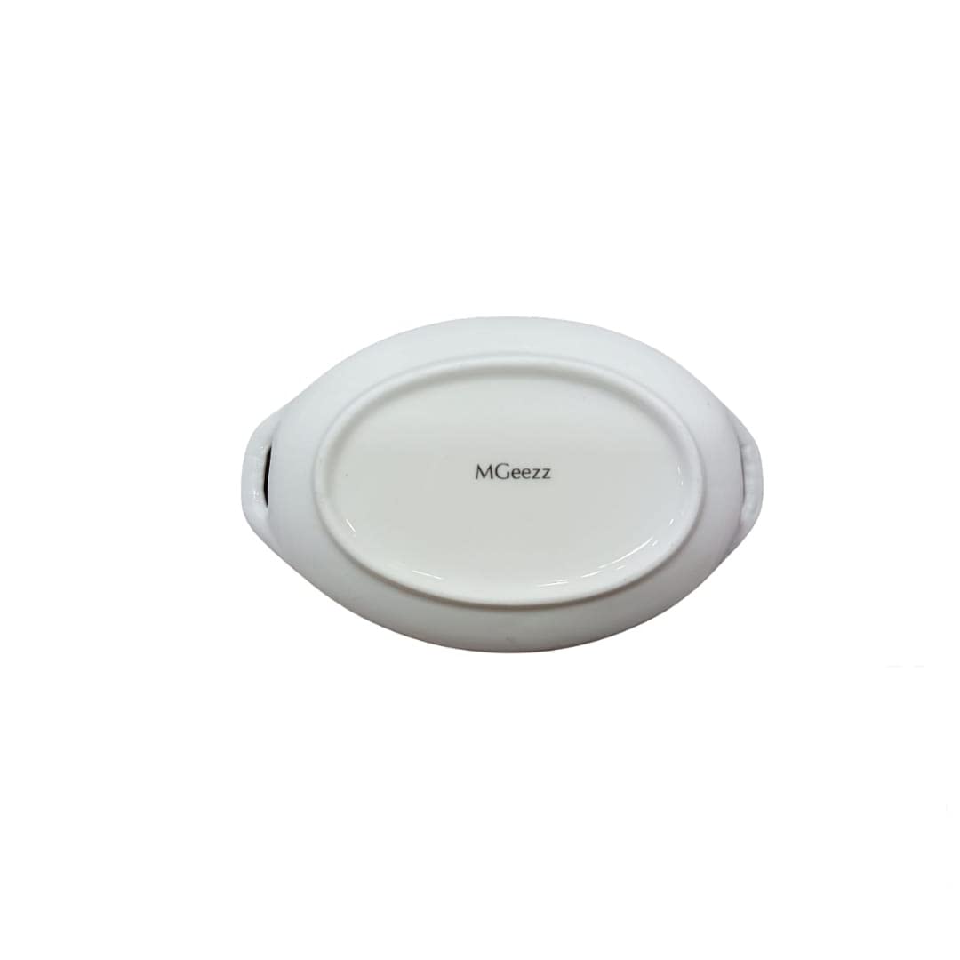 Mini Ceramic Floral Cage Pattern Oval Serving Tray Stylish Serving Dish for Home & Dining — Amazon image 4