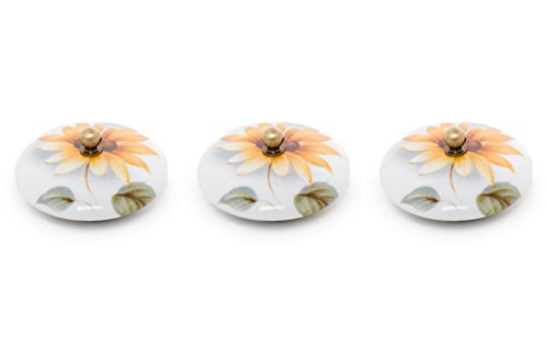 ABC_baño Tapón Lavabo de Porcelana 3 Unidades Girasol