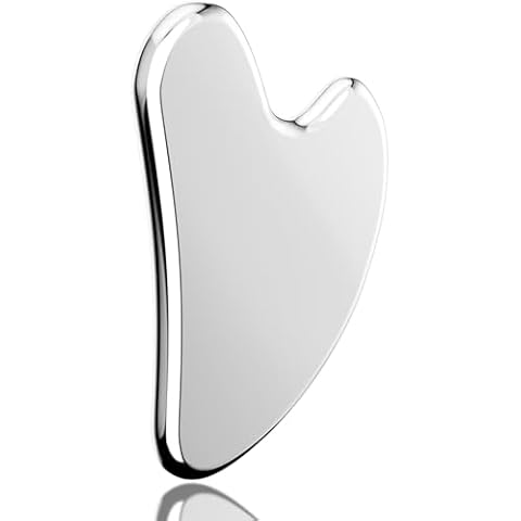HOOPLE 304 Stainless Steel Gua Sha Facial Tools 1 PC, Guasha Tool for Face or Body Massage, Massager Tool for Facial Care, Skin Care Tool for Body Treatment, Metal Gua Sha Beauty Essentials Cover