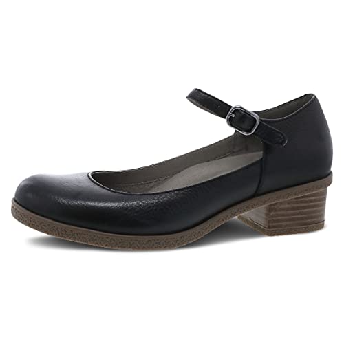 Dansko Women's Deena Mary Jane - Waterproof Leather with Rubber Outsole and Leather Stacked Heel for Long-Lasting Style in Any Weather Natural Arch Technology for Added Support