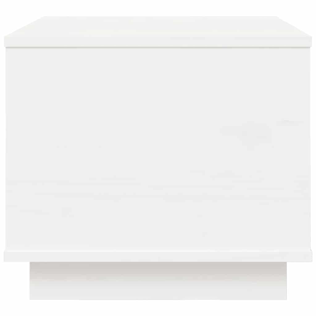 vidaXL Mesa de Centro de Madera Maciza de Pino Blanco 40x50x35 cm