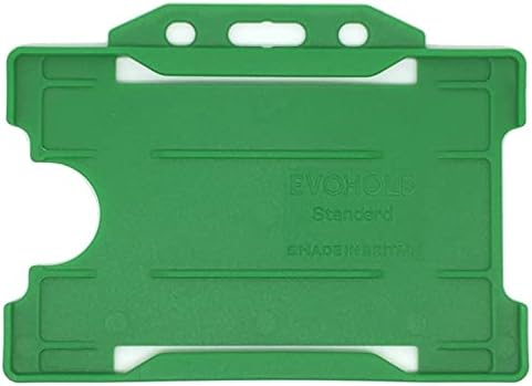 Identity-Plus: Light Green Rigid Open Faced Landscape ID Card Badge Pass Holder (100)