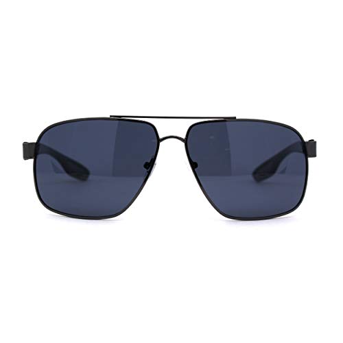 Mens Rectangle Mirrored Lens Officer Racer Sunglasses