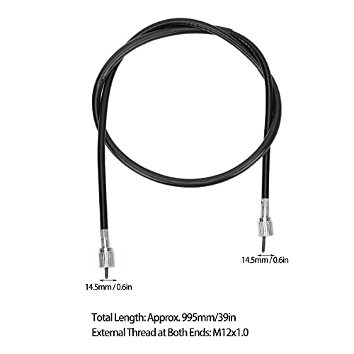 39-Zoll-Tachometerkabel, Tachometerkabel, Ersatzkabel, Passend für 49, 50, 125, 150, 250, 300, Chinesische Roller, Mopeds, ATV, Go-Karts