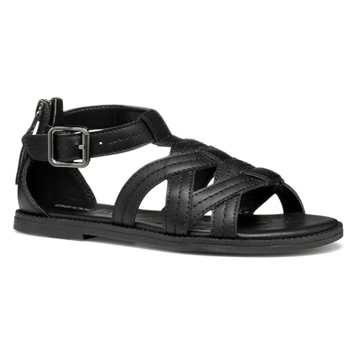 Geox J Sandal Karly Girl, Sandalia, Black, 33 EU