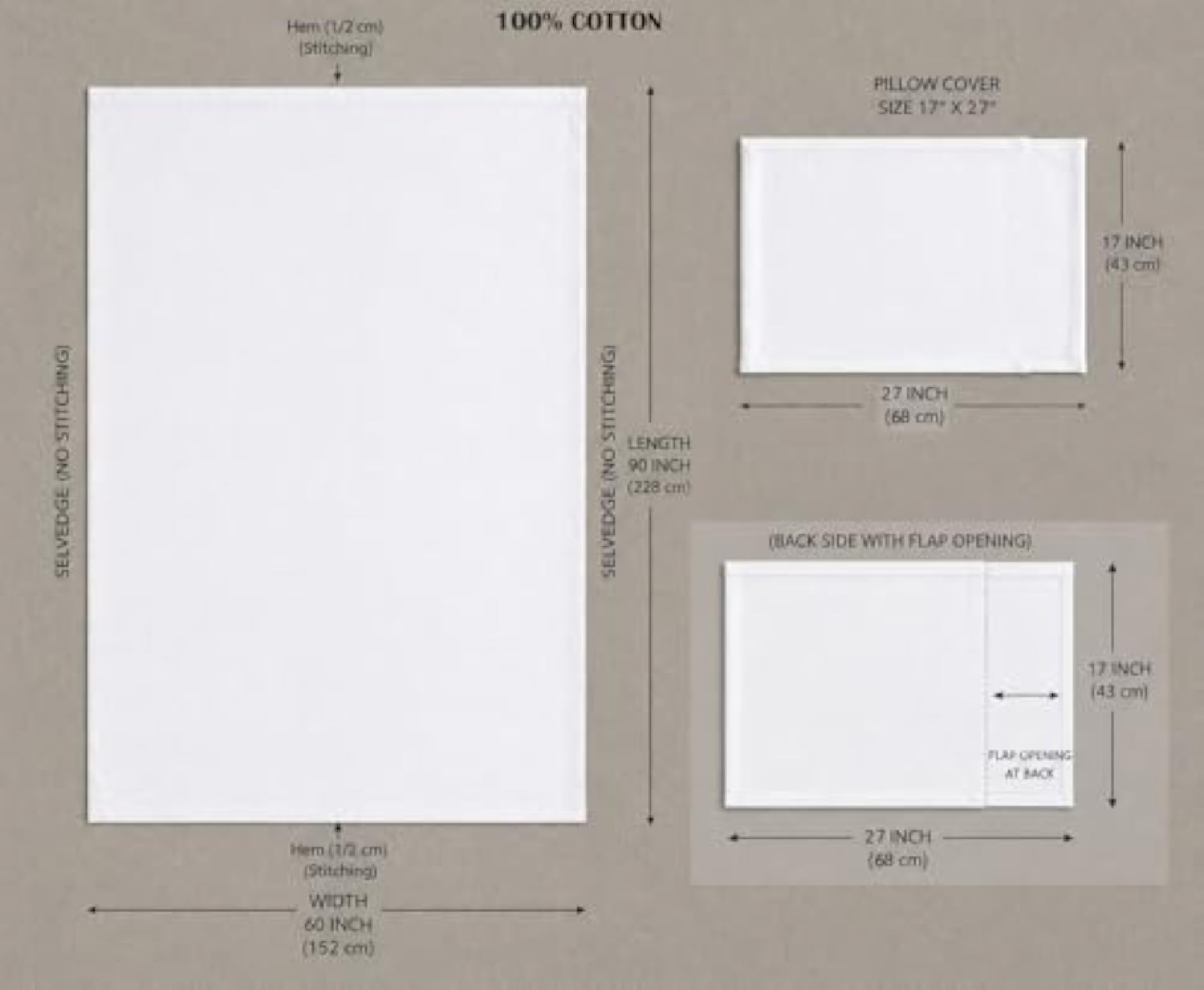 Hospital Flat Bed Sheet Set with Pillow