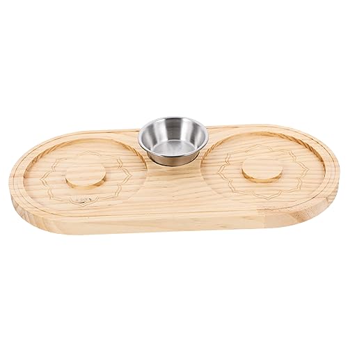 FUNOMOCYA Margarita Salt Dipper Wooden Salt Sugar Holder Home Bar Tool Bar Accessories for Cocktail Salt Tray