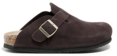 Image of Clogs for Women and Men,Womens Suede Clogs-Mules Womens /Mens House Slipers with Arch Support