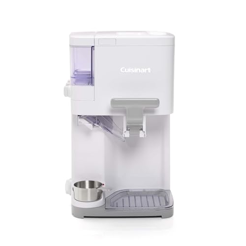 Cuisinart ICE48E Gelatiera soft ice-cream, capacità 1.42L, gelato pronto in 20 minuti, ciotola da pre-congelare, porta coni, 3 dispenser per topping, ciotolina per salse calde, gelato soft