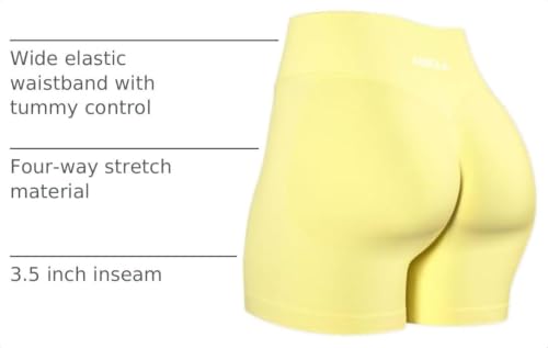 Image of AUROLA Influence Workout Shorts for Women,2.5 3.5 4.5 5.5 6.5 No Roll Up Squat Proof Scrunch Seamless Compression Gym Short