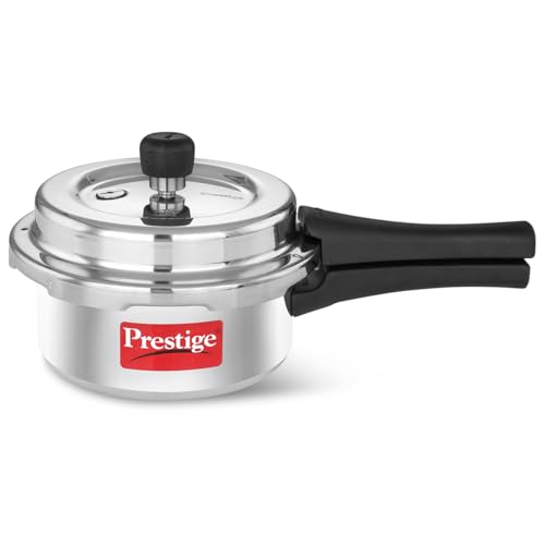 Prestige 2 Litre Aluminium Popular Svachh Outerlid Pressure Cooker|Deep Lid for spillage Control|Virgin Aluminium|Gas Compatible|Controlled Gasket Release System|5 years warranty|ISI Certified