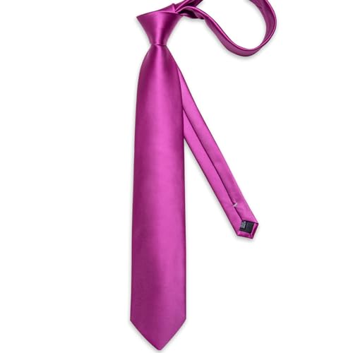 Image of DiBanGu Mens Silk Necktie Solid Color Tie and Pocket Square Cufflink Tie Clip Set Woven Plain Ties for Men Wedding Party